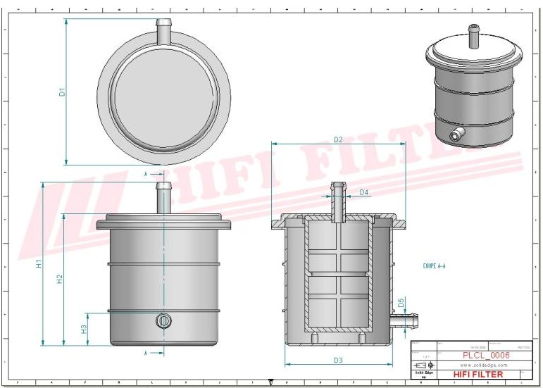 Fuel filter SN 21601 HIFI FILTER for HITACHI,IHI,KOMATSU,MANITOU